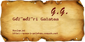 Gömöri Galatea névjegykártya